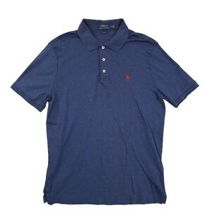Polo Ralph Lauren Classic Fit Heather Blue Short Sleeve Polo Shirt Men's Medium